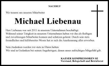 Traueranzeige von Michael Liebenau von Neue Presse Coburg
