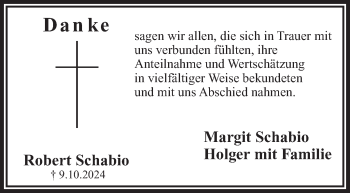 Traueranzeige von Robert Schabio von Frankenpost