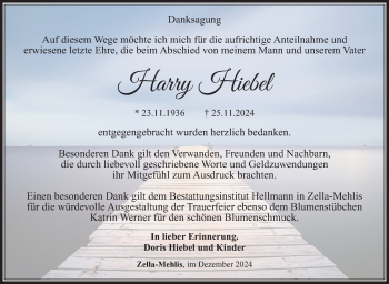 Traueranzeige von Harry Hiebel von Südthüringer Presse