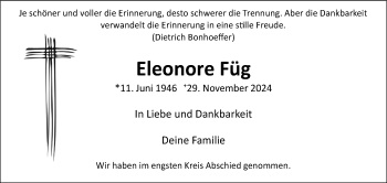 Traueranzeige von Eleonore Füg von Frankenpost