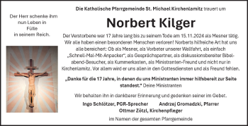 Traueranzeige von Norbert Kilger von Frankenpost