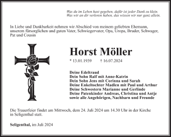 Traueranzeige von Horst Möller von Südthüringer Presse