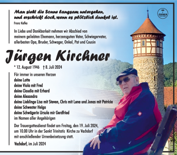 Traueranzeige von Jürgen Kirchner von Südthüringer Presse