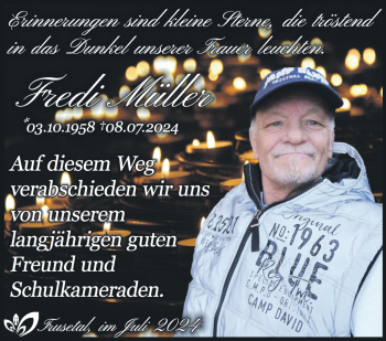 Traueranzeige von Fredi Müller von Südthüringer Presse