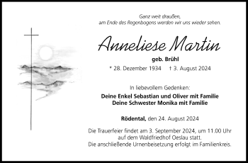 Traueranzeige von Anneliese Martin von Neue Presse Coburg