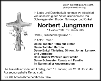 Traueranzeige von Norbert Jungmann von Frankenpost